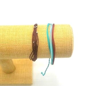 PURA VIDA Bracelets Maroon w/ Silver Detail Colors in Blue and Maroon
